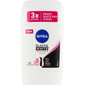 Invisible For Black & White Clear Antiperspirant - Tuhý antiperspirant